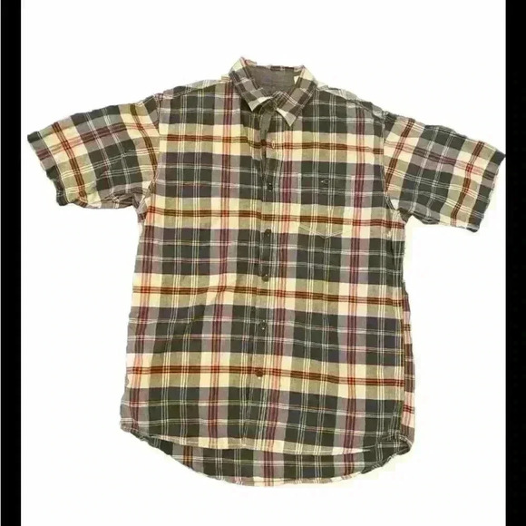 Red Head Brand Co Mens Medium Short Sleeve Plaid Button Down - Picture 1 of 4